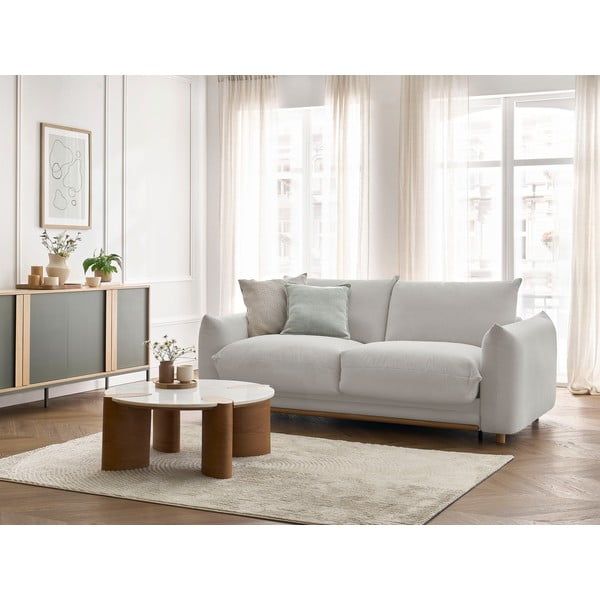 Svijetlo siva sklopiva sofa 214 cm Ernest – Bobochic Paris-image-1