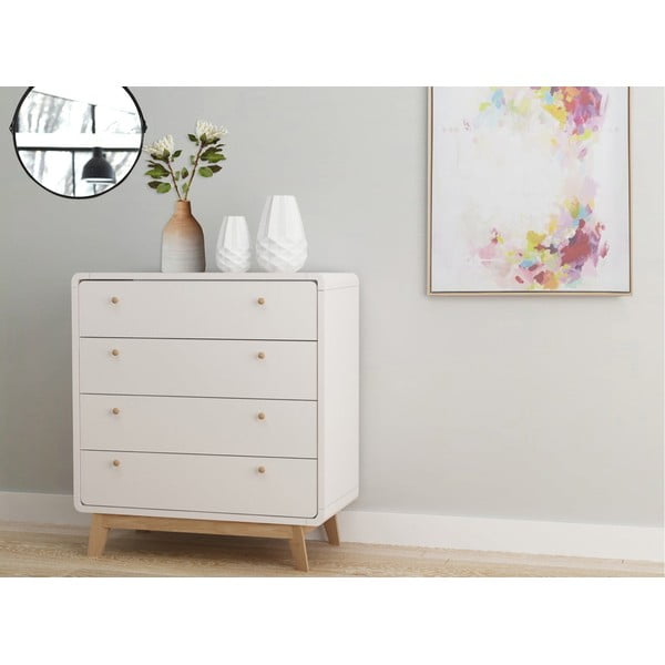 Bijela visoka komoda 80x88 cm Caitlin – Støraa-image-1