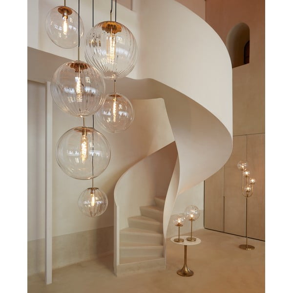 Viseća svjetiljka u brončanoj boji sa staklenim sjenilom ø 30 cm Medina – Light & Living-image-1