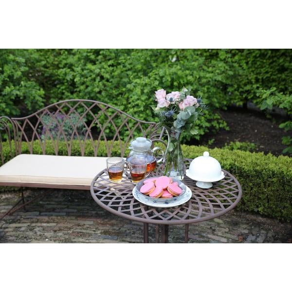 Smeđa metalna vrtna klupa - Esschert Design-image-4