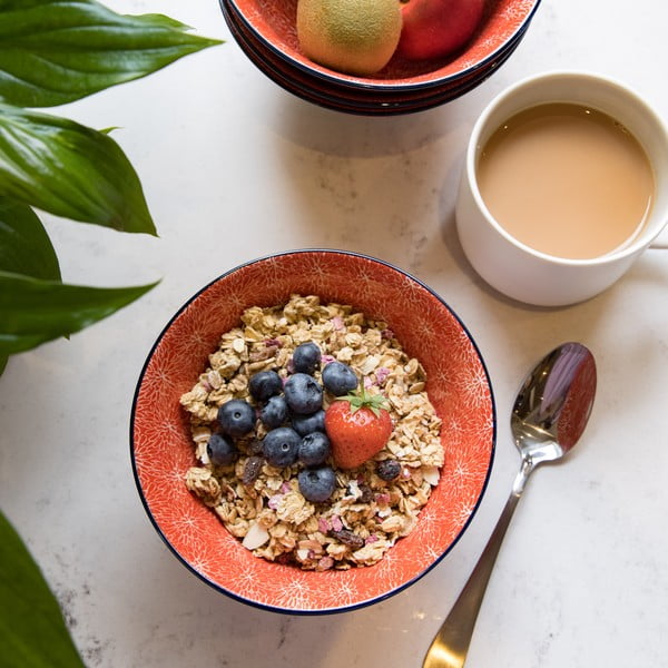 Crvena keramička posuda Kitchen Craft Floral, ø 16 cm-image-4