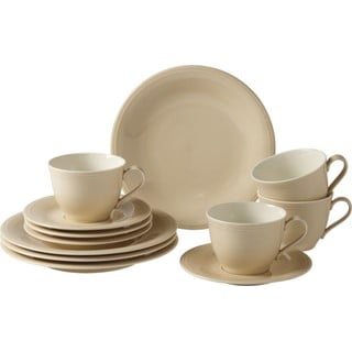 12-dijelni set bež porculanskog posuđa Villeroy & Boch Like Color Loop