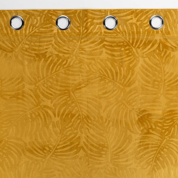 Žuta  zavjesa od samta 140x240 cm Analia – douceur d'intérieur-image-2
