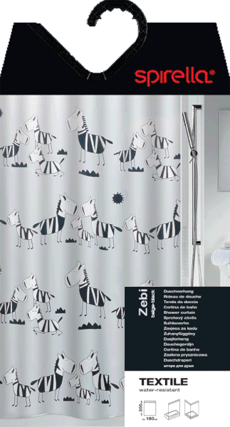 Tuš zavjesa 180x200 cm Zebi – Spirella-image-3