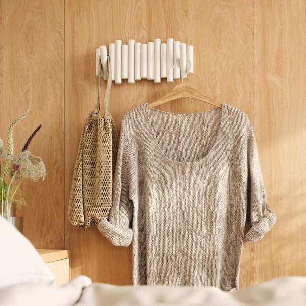 Bijela zidna vješalica od masivnog bora Picket – Umbra-image-1