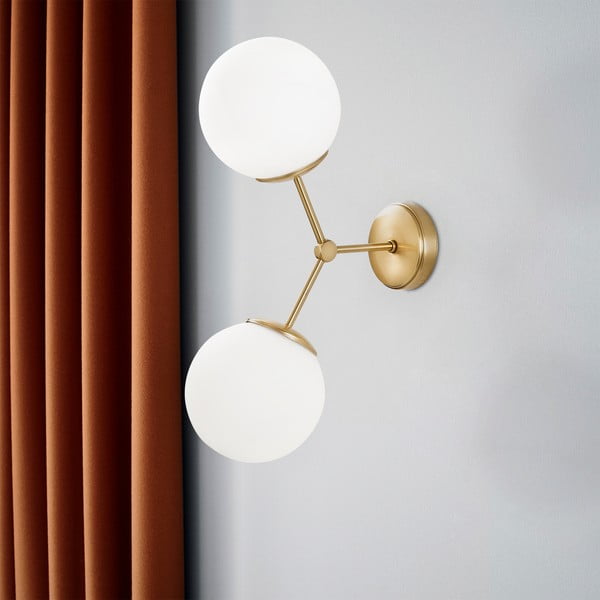 Zidna svjetiljka u bijelo-zlatnoj boji Opviq lights Damar-image-1