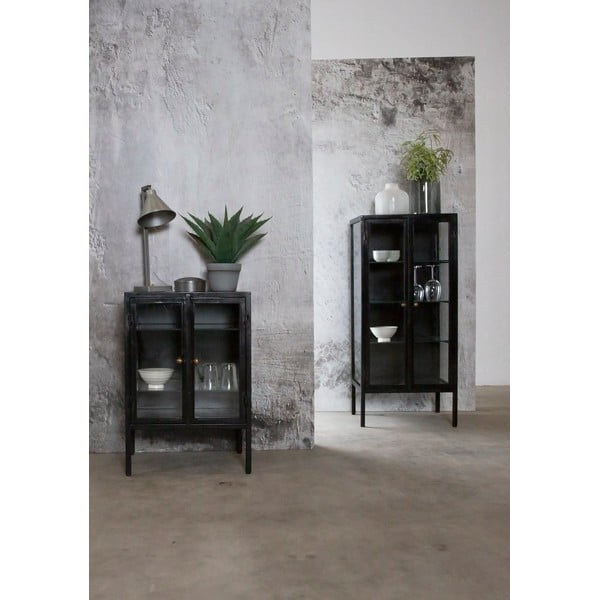 Crna vitrina Canett Nino, visina 131 cm-image-2