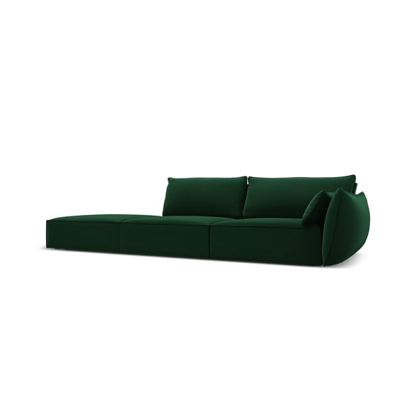 Tamno zelena baršunasta sofa s desnim kutom 264 cm Vanda – Mazzini Sofas-image-2