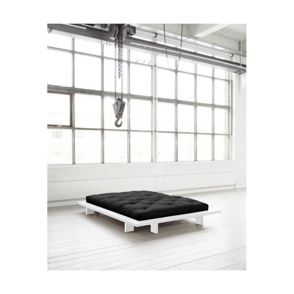 Bračni krevet od borovine s madracem Karup Design Japan Comfort Mat White/Black, 140 x 200 cm-image-3