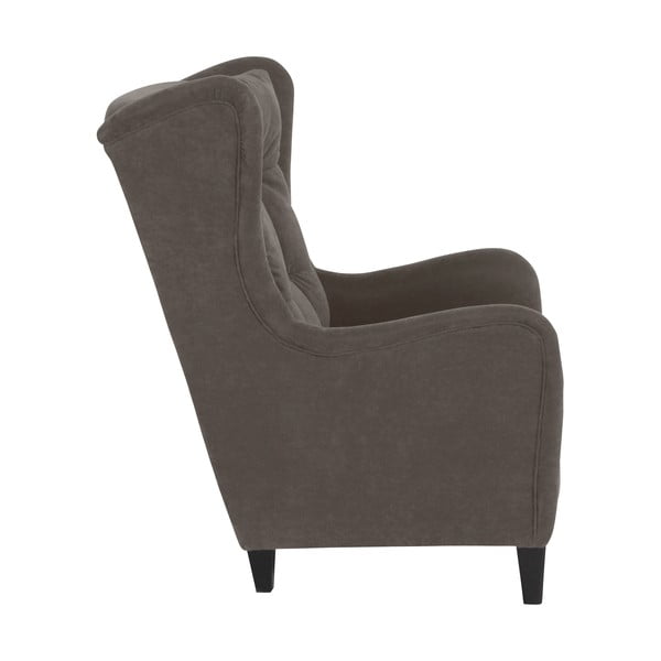 Sivo-smeđa fotelja Max Winzer Merlon