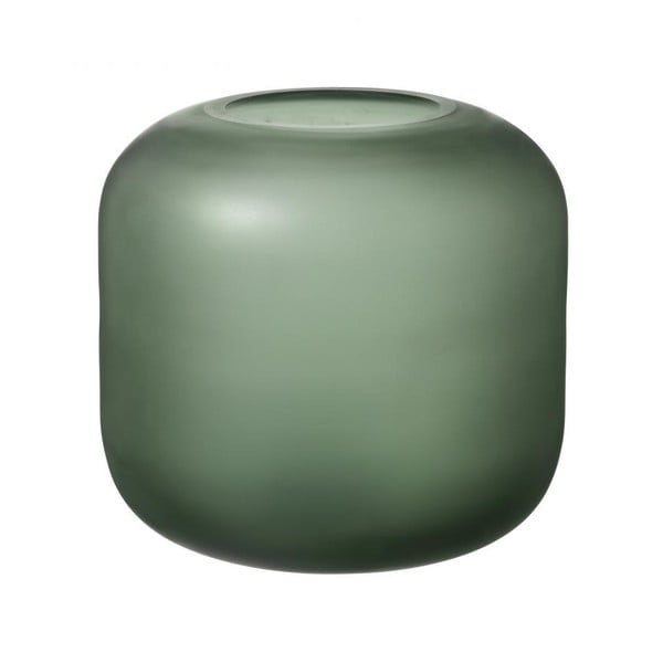Zelena staklena vaza Blomus Bright, visina 17 cm
