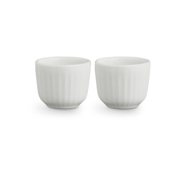 Set od 2 bijele porculanske posude za jaja Kähler Design Hammershoi, ⌀ 8 cm