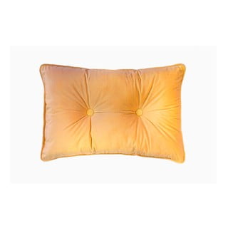 Tamnožuti jastuk Tiseco Home Studio Velvet Button, 40 x 60 cm