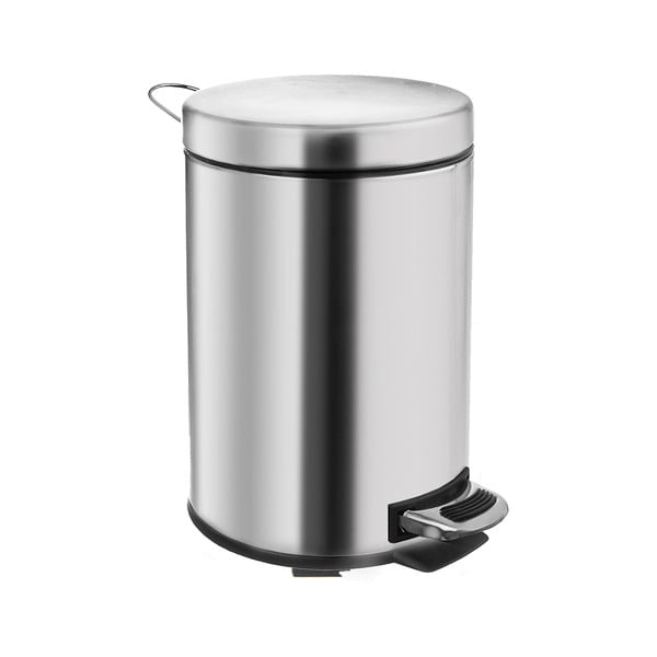 Kanta za smeće od nehrđajućeg čelika s pedalom u sjajno srebrnoj boji 3 l – Orion-image-4