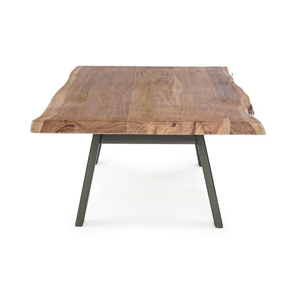 Crni/u prirodnoj boji stolić za kavu s pločom stola od bagrema 65x115 cm Aron – Bizzotto-image-3