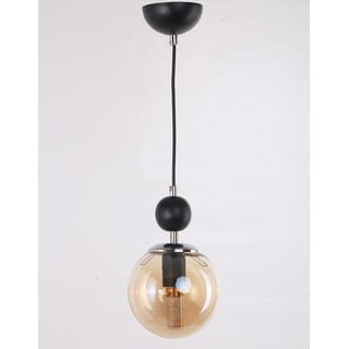 Oker žuta/crna viseća svjetiljka sa staklenim sjenilom ø 15 cm Marble – Squid Lighting