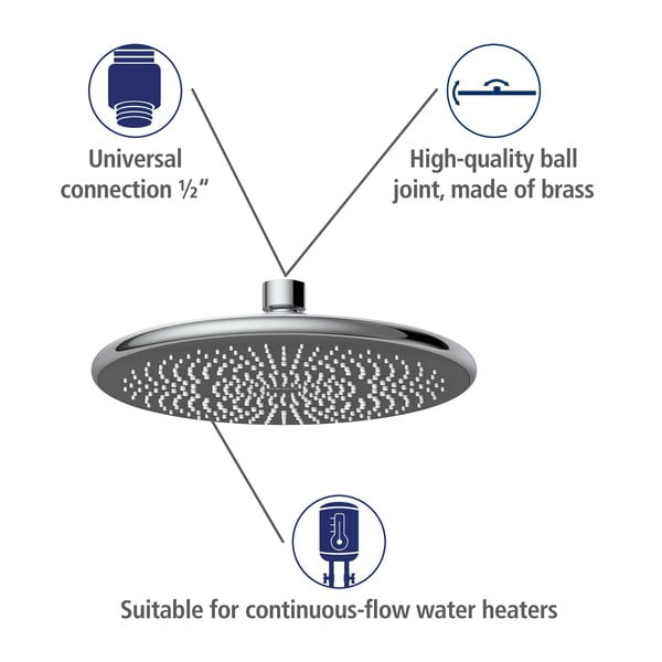 Glava za tuš ø 22,5 cm Water Saving - Wenko-image-4
