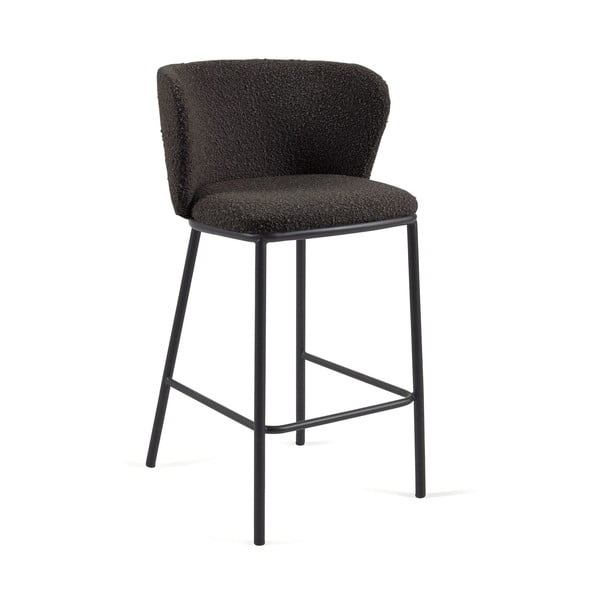 Crna barska stolica (visine sjedala 65 cm) Ciselia – Kave Home