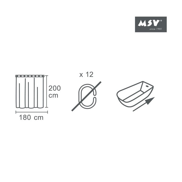 Tuš zavjesa 180x200 cm – MSV-image-3
