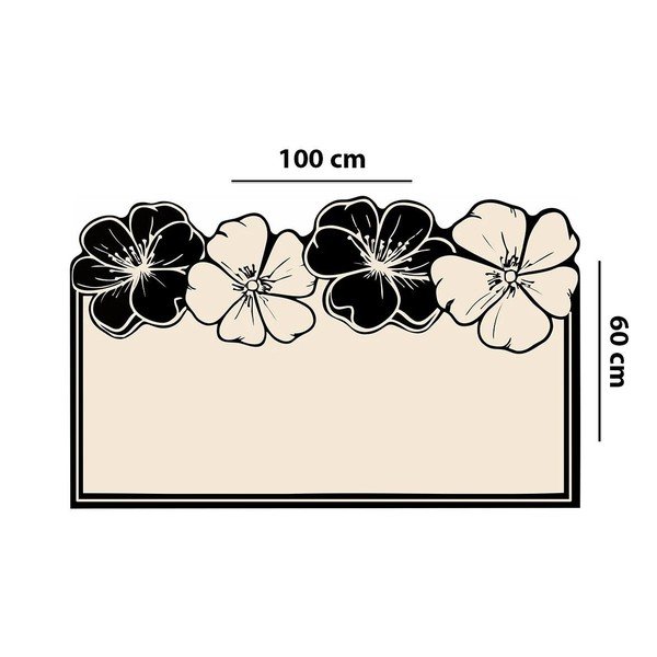 Crna/krem kupaonska prostirka 60x100 cm Morpho – Foutastic-image-3