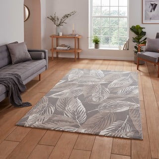 Sivi periv tepih od recikliranih vlakna 160x230 cm Flores – Think Rugs