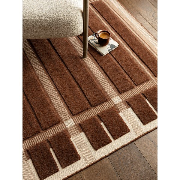 Smeđi/bež ručno rađen vunen tepih 120x170 cm – Asiatic Carpets-image-2