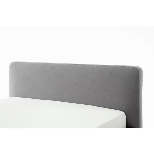 Svijetlo sivi tapecirani krevet bez podnice 120x200 cm Mattis – Meise Möbel-image-4