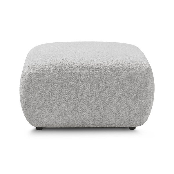 Svijetlo sivi tabure od bouclé tkanine Montaigne – Bobochic Paris