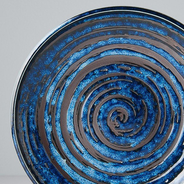 Plavi keramički tanjur MIJ Copper Swirl, ø 20 cm-image-2