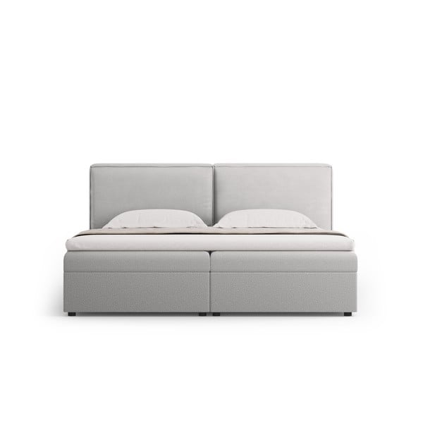 Svijetlo sivi boxspring krevet s prostorom za odlaganje 180x200 cm Arendal – Cosmopolitan Design-image-4