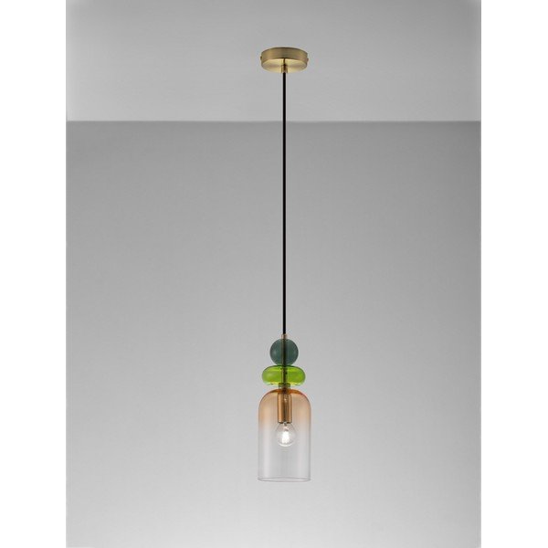 Staklena viseća svjetiljka u zlatnoj boji ø 11 cm Murano – Nova Luce-image-3