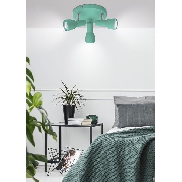 Stropna svjetiljka u boji mentola s metalnim sjenilom 29x29 cm Picardo - Candellux Lighting-image-1