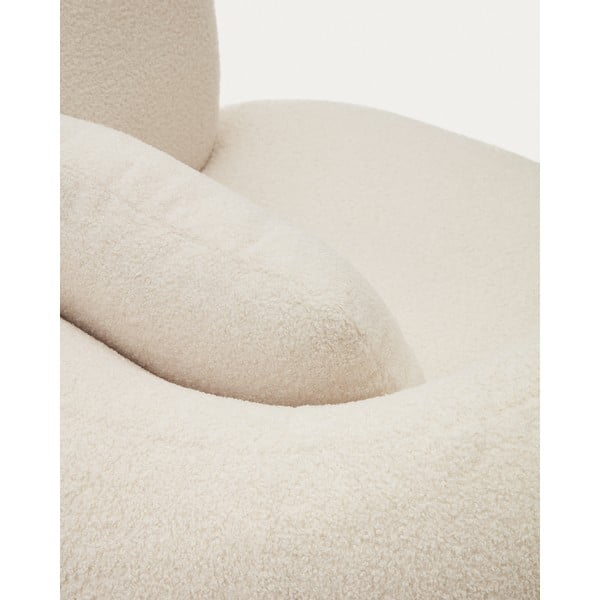 Krem fotelja od bouclé tkanine Martina – Kave Home-image-4