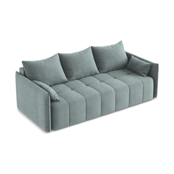 Plava sklopiva/s prostorom za odlaganje sofa 225 cm Moku – Makamii-image-2