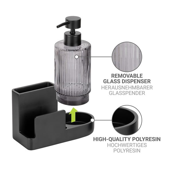 Crni držač za deterdžente od polyresina Pina – Wenko-image-3