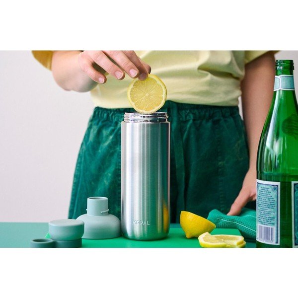 Crna/u srebrnoj boji boca za vodu od nehrđajućeg čelika 700 ml Vita – Mepal-image-1