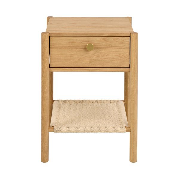 Noćni ormarić u dekoru hrasta u svijetloj prirodnoj boji Monfort – Actona