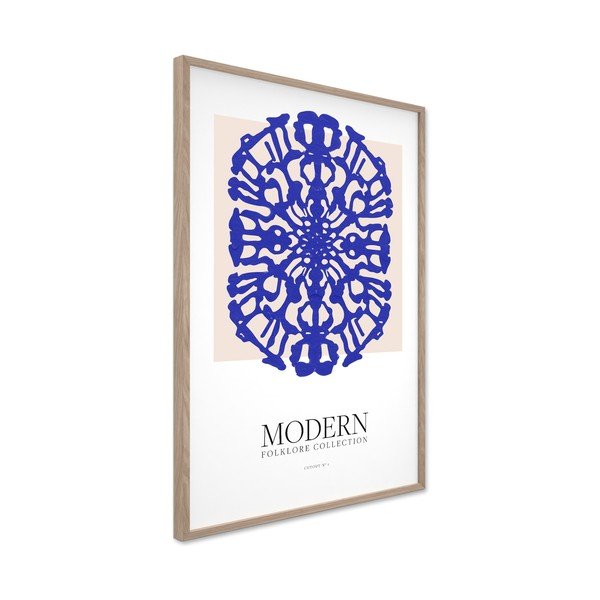 Tiskana slika s okvirom 60x90 cm Blue Folklore – Styler-image-4