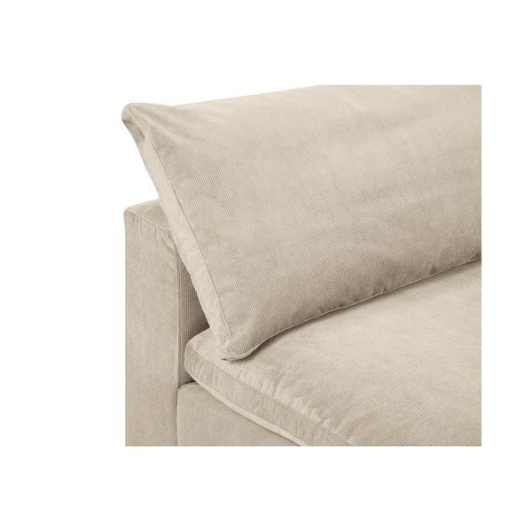 Bež kutni dio modularne sofe od samta Windsor & Co Sofas Galaxy, desni kut-image-1