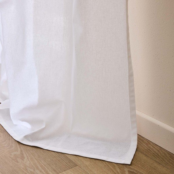 Bijela zavjesa od mješavine pamuka 140x240 cm Duchesse – douceur d'intérieur-image-4