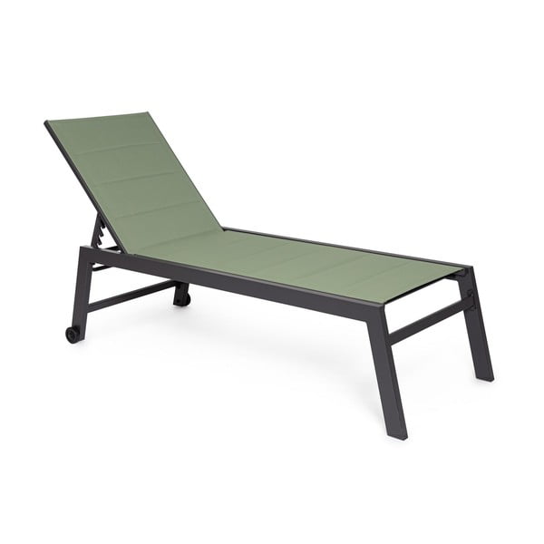 Zelena metalna vrtna ležaljka Hilde   – Bizzotto