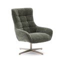 Okretna fotelja prljavo zelena od šenila Teryl – Kave Home