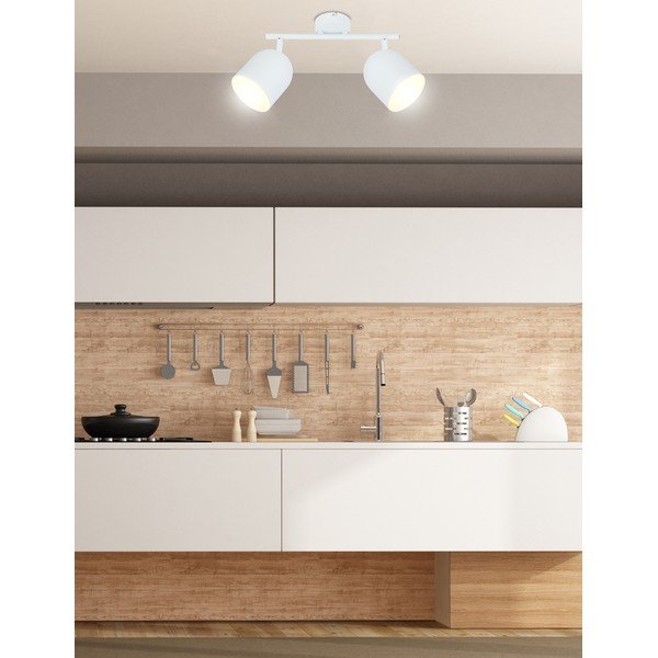 Bijela stropna svjetiljka s metalnim sjenilom 38x10 cm Azuro – Candellux Lighting-image-1