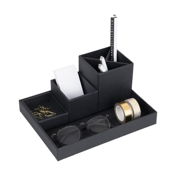 Tamno sivi 4-dijelni stolni organizator Bigso Box of Sweden Lena-image-2