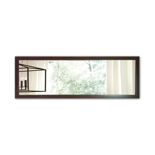 Zidno zrcalo s smeđim okvirom oyo koncepta, 105 x 40 cm