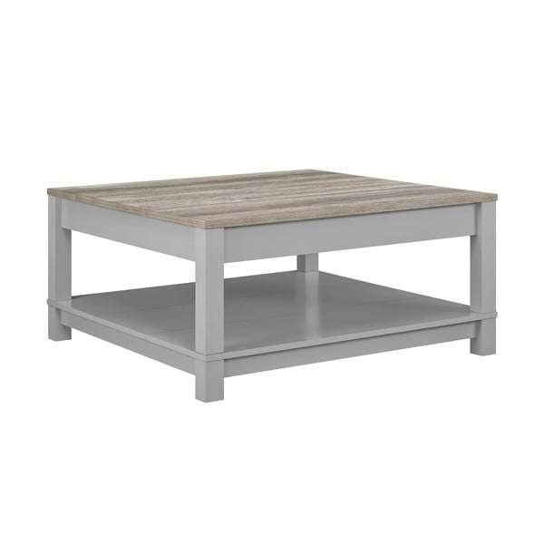 Sivi/u prirodnoj boji stolić za kavu u dekoru hrasta 89x89 cm Carver – Støraa