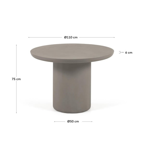 Vrtni stol betonski ø 110 cm Taimi – Kave Home-image-4