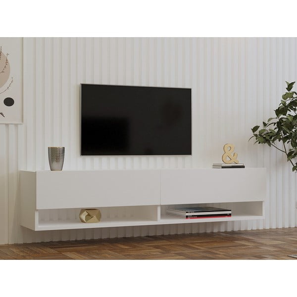 Bijela TV komoda 141x31x30 cm Arges – Kalune Design-image-1