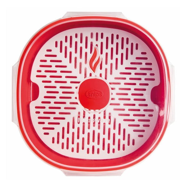 Crveni set za kuhanje hrane na pari u mikrovalnoj pećnici Snips Dish Steamer, 2 l-image-3