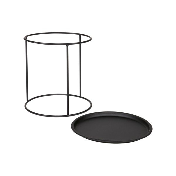 Crni stolić WOOOD Ivar, Ø 40 cm-image-2
